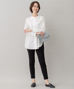 自由区 【洗える】ストレッチシャーティング ブザムシャツ グレー系1