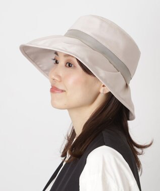  【遮光100％/遮熱/UV】HIROKO KOSHINO(ヒロコ コシノ)遮光シアー カサブランカ 帽子 ゆったりMサイズ 手洗い可能/サイズ調整可能/日本製