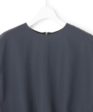 ICB 【先行予約】 FluidBackSatin フレンチスリーブブラウス ダルブルー