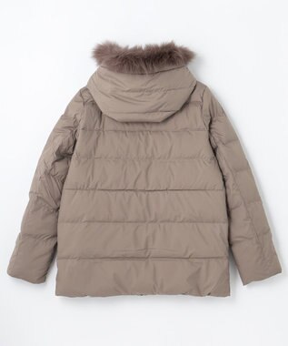 ANY 【洗える】スムースタッチ ショート丈ダウンコート ブラウン系