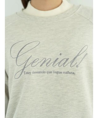 earth music&ecology 裏毛ロゴチュニック Oatmeal