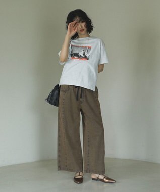 Green Parks ライトデニムイージーバギーパンツ Brown