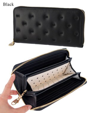 tsumori chisato CARRY ぷちネコ ラウンドファスナー長財布 ブラック