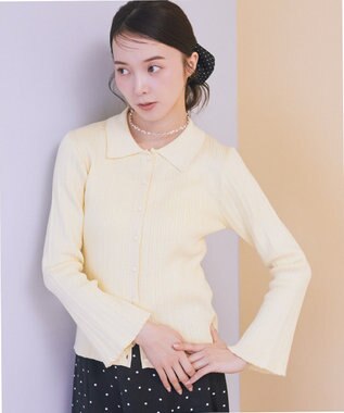 earth music&ecology レギュラーカラーニットカーディガン