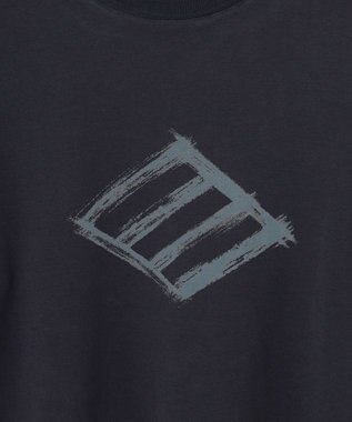 JOSEPH ABBOUD 【柔らかな肌触り】ソフトスムースダイヤロゴプリント Tシャツ ネイビー系