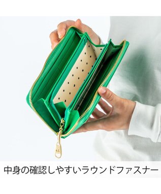 tsumori chisato CARRY ぷちネコ ラウンドファスナー長財布 グリーン