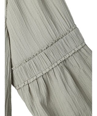 Green Parks 表面変化比翼シャツチュニック Smoky Green