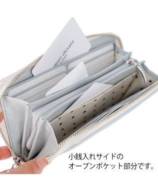 tsumori chisato CARRY ぷちネコ ラウンドファスナー長財布 シルバー