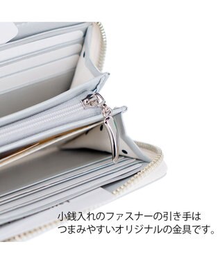 tsumori chisato CARRY ぷちネコ ラウンドファスナー長財布 シルバー