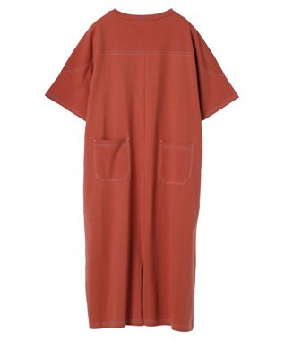 Green Parks ・ＳＵＧＡＲ　ＳＰＯＯＮ【ＣＯＯＬ】ステッチＴＥＥワンピ Orange