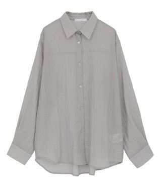 Green Parks ＳＥＴ２点ラメシャギービスチェ＋シャツ Charcoal Gray