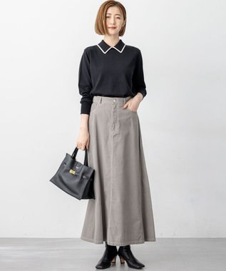 23区 S 【洗える】ウーステッドウール ポロニット ブラック系