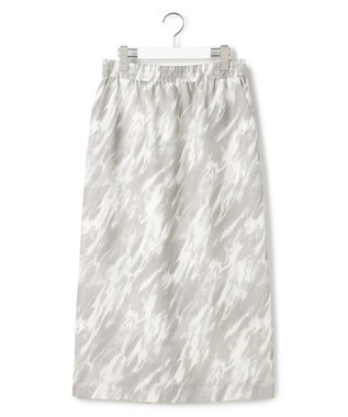 ICB L 【先行予約】FluidBackSatin ナロースカート マーブル調プリント