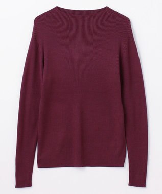ANY 【洗濯機可】ボトルネック リブニット ボルドー
