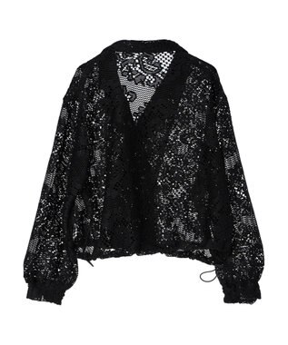 earth music&ecology レースジャケット Black