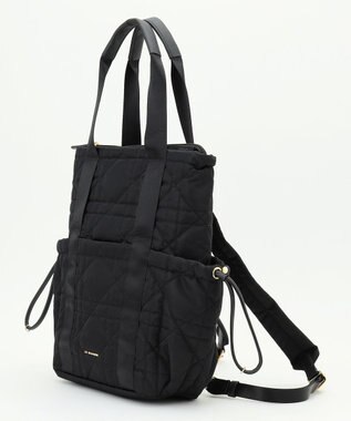 LA BAGAGERIE グリッドキルティングリュック ブラック