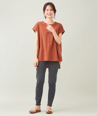 ANY 【美脚見え/お腹周りスッキリ/洗濯機可】スタイルアップスキニー フェードブラック