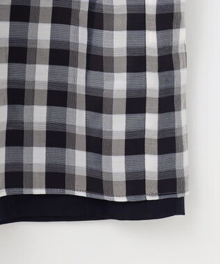 自由区 【WEB限定】キュプラジャカードリバーシブル スカート ネイビーチェック