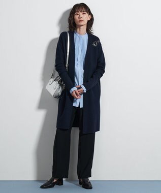 ICB L 【WEB限定カラーあり・洗える】 ライトダブルクロス ストレートパンツ ブラック系