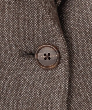 J.PRESS LADIES 【セットアップ対応】ウールストレッチツイード テーラード ジャケット ダークブラウン系