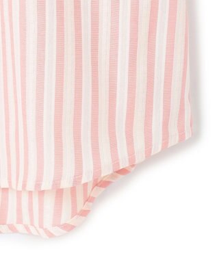 J.PRESS YORK STREET 【WOMEN】ピンタック バンドカラーストライプブラウス ピンク系1