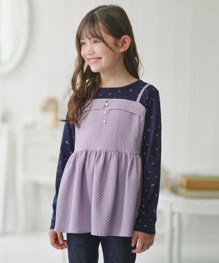 組曲 KIDS 【110-140㎝】メロディ ビスチェトップス ラベンダー