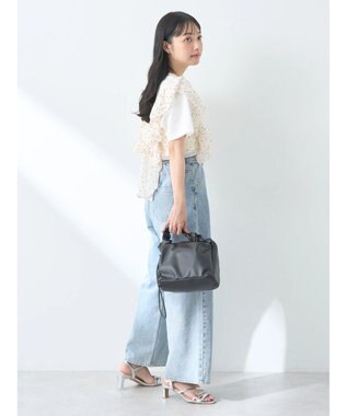 earth music&ecology フロッキードットフリルビスチェ Ivory