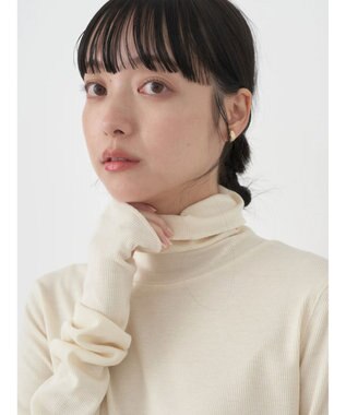 earth music&ecology ＴＲウールブレンドタートルネックプルオーバー Ivory