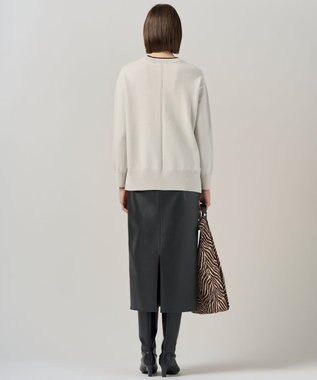 ICB L 【洗える】フェイクレザー ナロースカート ブラック系