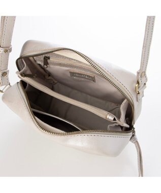 UNBILLION 【訳あり商品】ピークスピーク PEAKSPEAK / 牛革パッチワークスクエアショルダー シルバー