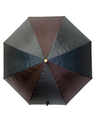 +RING UNISEX プラスリング 晴雨兼用（長ショート） ピンドット T1322 黒