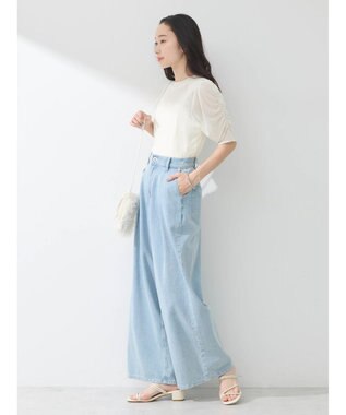 earth music&ecology ５分袖シアーインナー White