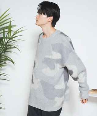 WEGO モヘアライク総柄BIGプルオーバー 柄4