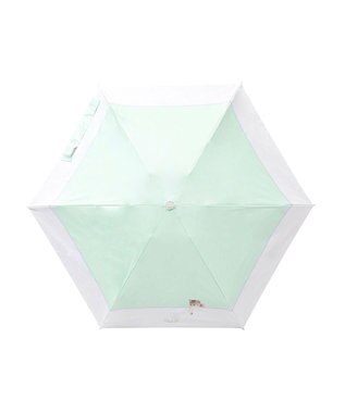 MOONBAT 【 遮光率100％/遮熱/UV/コンパクト】PAUL&JOE ACCESSOIRES(ポール&ジョー) 晴雨兼用日傘 スウィングヌネット ネコ 5段折りたたみ傘 ミントグリーン