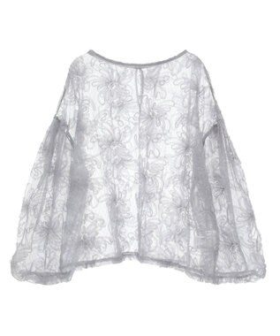 Green Parks チュールレイヤードブラウス Light Gray