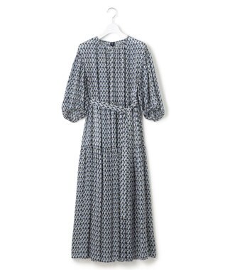 23区 【洗える】Ratti コラージュプリント ワンピース ブループリント