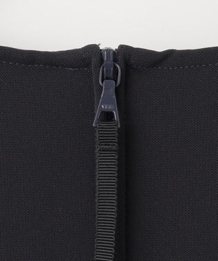 #Newans ＜亀恭子さんコラボ＞取り外し可能ケープ付きペプラムブラウス ネイビー