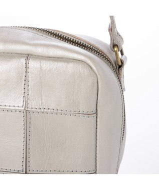 UNBILLION 【訳あり商品】ピークスピーク PEAKSPEAK / 牛革パッチワークスクエアショルダー シルバー