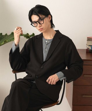 WEGO 【フォーマル/セットアップ対応】シングルテーラードジャケット ブラック