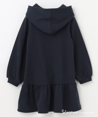 ANY KIDS 【しろたん×anyFAM】しろたんポシェットフードワンピース ネイビー