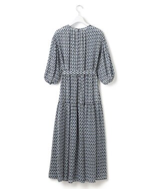 23区 【洗える】Ratti コラージュプリント ワンピース ブループリント