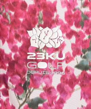 23区GOLF 【WOMEN】【接触冷感・UVケア・吸水速乾】ブーゲンビリア柄 ポロシャツ ピンク系5