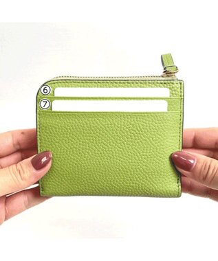 PELLE BORSA L字ファスナーミニ財布 Fine Goods フィーネグッズ 5444 レタスグリーン