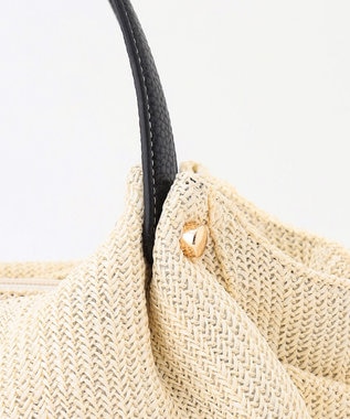 LA BAGAGERIE かごバッグ風 2wayサマートート ホワイト