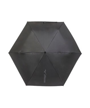 MOONBAT 【WEB限定】MIZUNO  (ミズノ) BIGロゴ 無地 日傘 折りたたみ傘 自動開閉 1プッシュ パラソル 晴雨兼用 軽量 一級遮光 遮熱効果 遮光率100% UV遮蔽100% ブラック