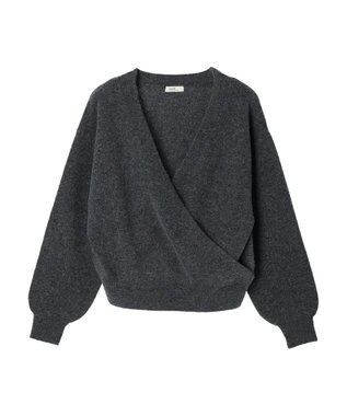 earth music&ecology カシュクールニットプルオーバー Gray