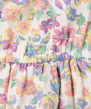 ANY KIDS プリント サマー ワンピース オフホワイト×花柄