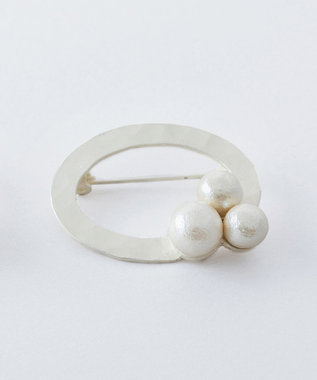 Pisceans ツチメリング&コットンパール ブローチ