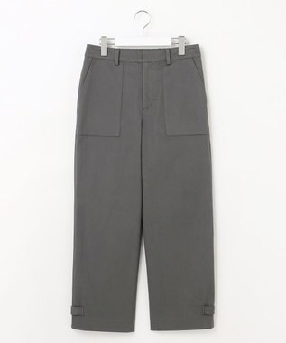 J.PRESS LADIES 【洗える】サテンストレッチプレミアムピーチ ベイカー パンツ グレー系