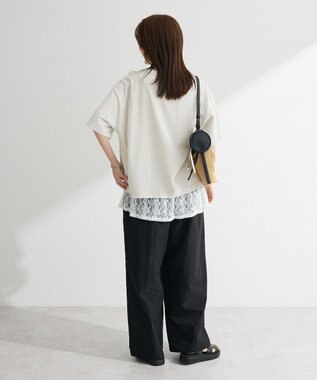 Green Parks さがら刺繍Ｔシャツ Oatmeal